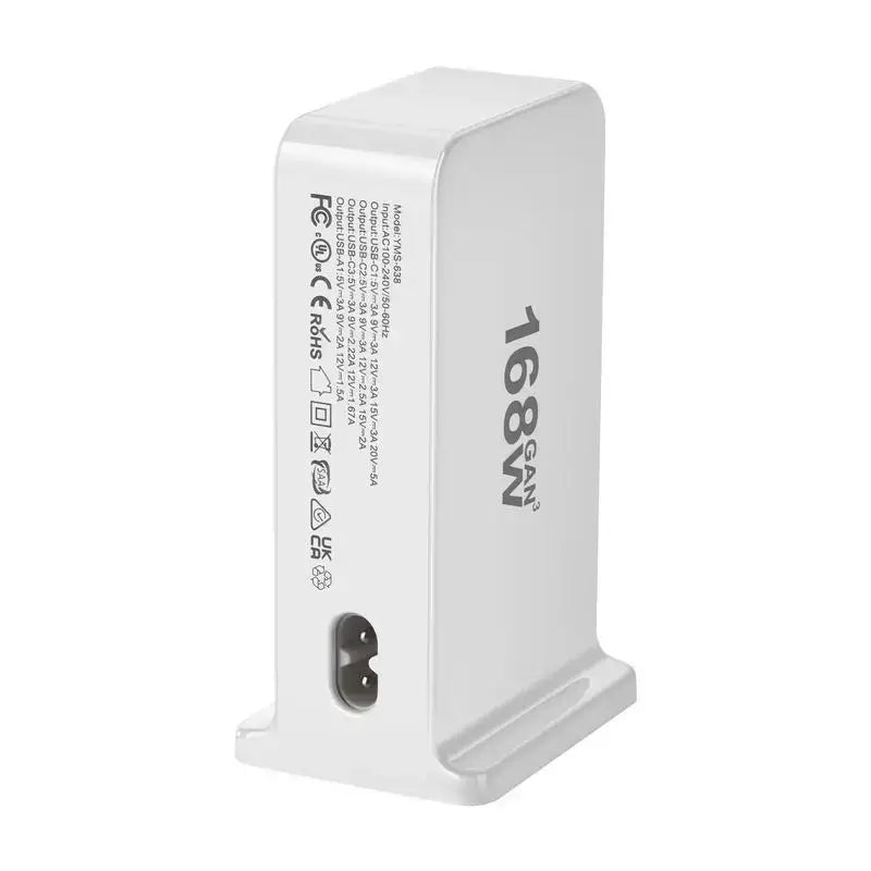 A close up of a white power outlet with a power cord