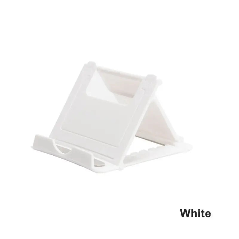 a close up of a white plastic stand with a white background