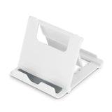a close up of a white plastic stand with a plastic holder
