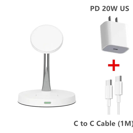 the apple watch and charger with a cable connected to it