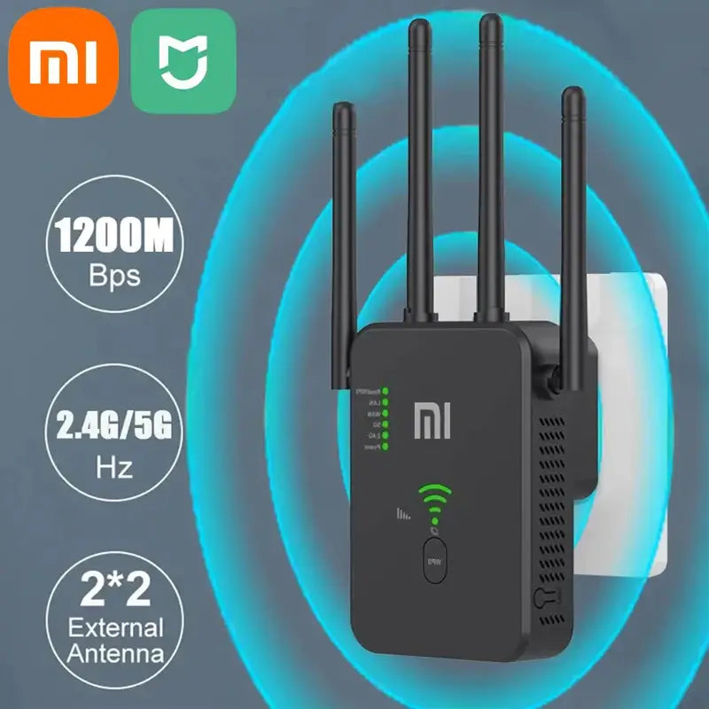 a close up of a wifi router with a diagram of the route