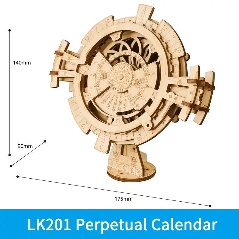 the k2 perpetualid clock is made from wood and has a unique design