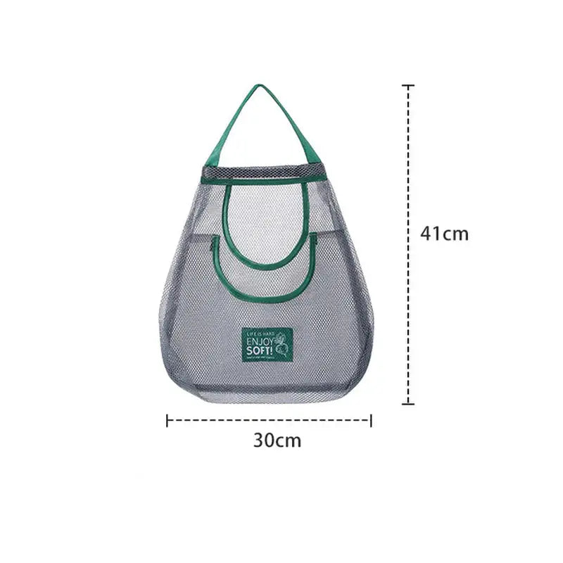 the mesh bag is shown with the measurements