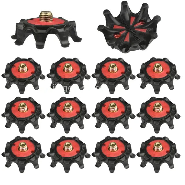 a set of 12 pcs of garden sprinkler with red and black sprinkler