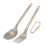 a set of two forks and a spoon