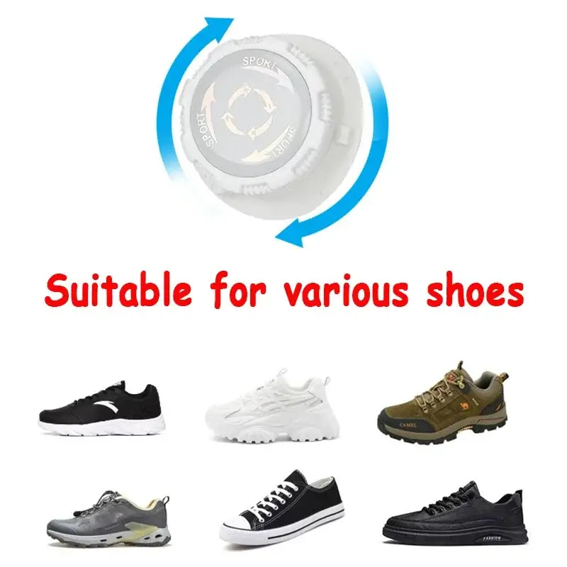 a col of various shoes and a watch