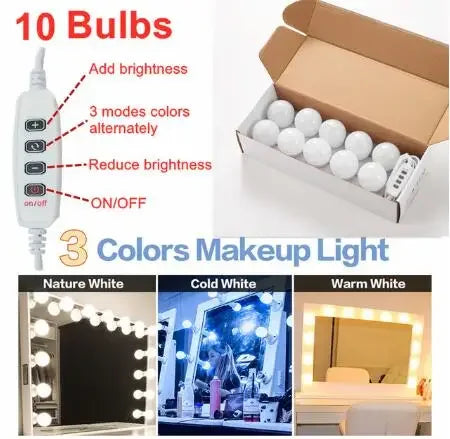 a col of different types of makeup lights