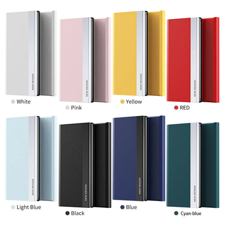 Collection of colorful power banks or portable battery chargers in various hues.