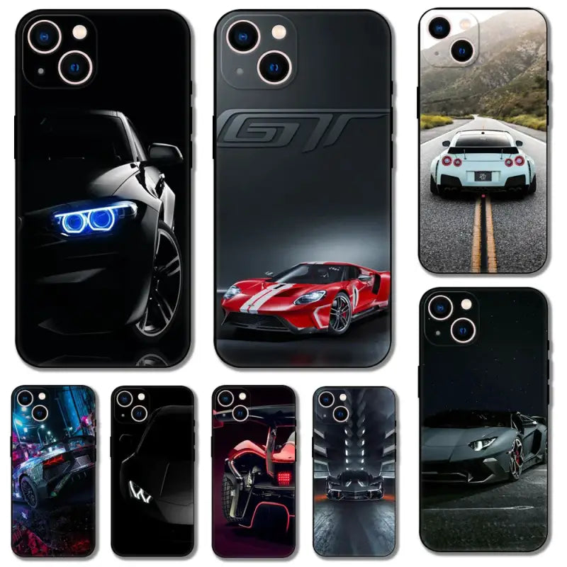 a collection of iphone cases with different cars