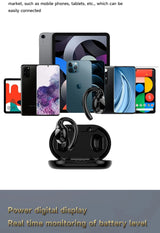 Collection of modern smartphones, tablets, and wireless earbuds from various brands.