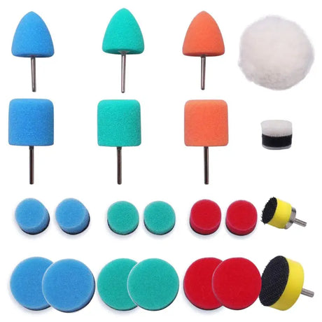 a set of different colored sponges and sponges