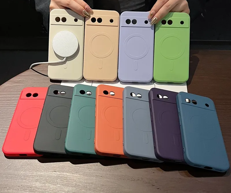 Colorful array of smartphone cases or covers in various pastel and vibrant shades.