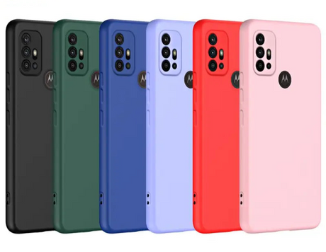 Colorful array of smartphone cases in various hues.