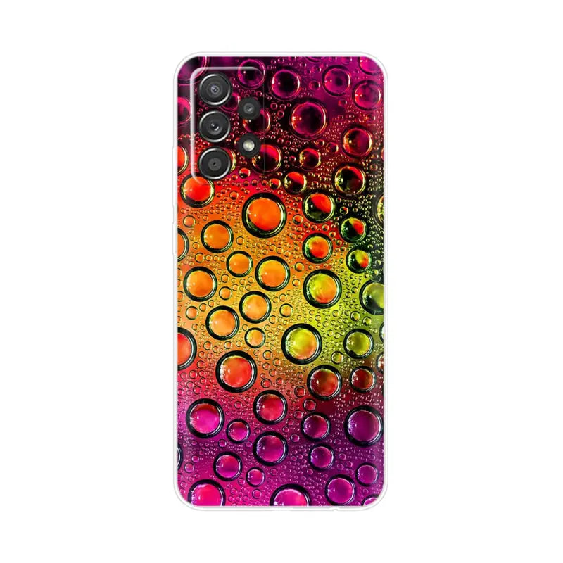 colorful bubbles on a white background phone case