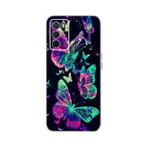 colorful butterflies on black phone case