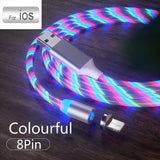 a usb cable with colorful lights on it