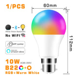 a colorful led bulb with a white background