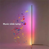 A colorful light that is on a floor