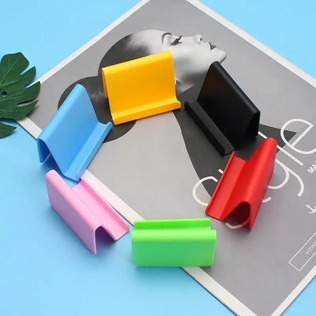 a magazine with a bunch of colorful plastic objects