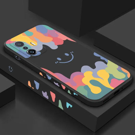 a colorful phone case with a colorful pattern