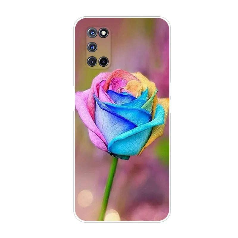 a colorful rose phone case