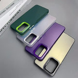 Colorful smartphone cases arranged in a row.