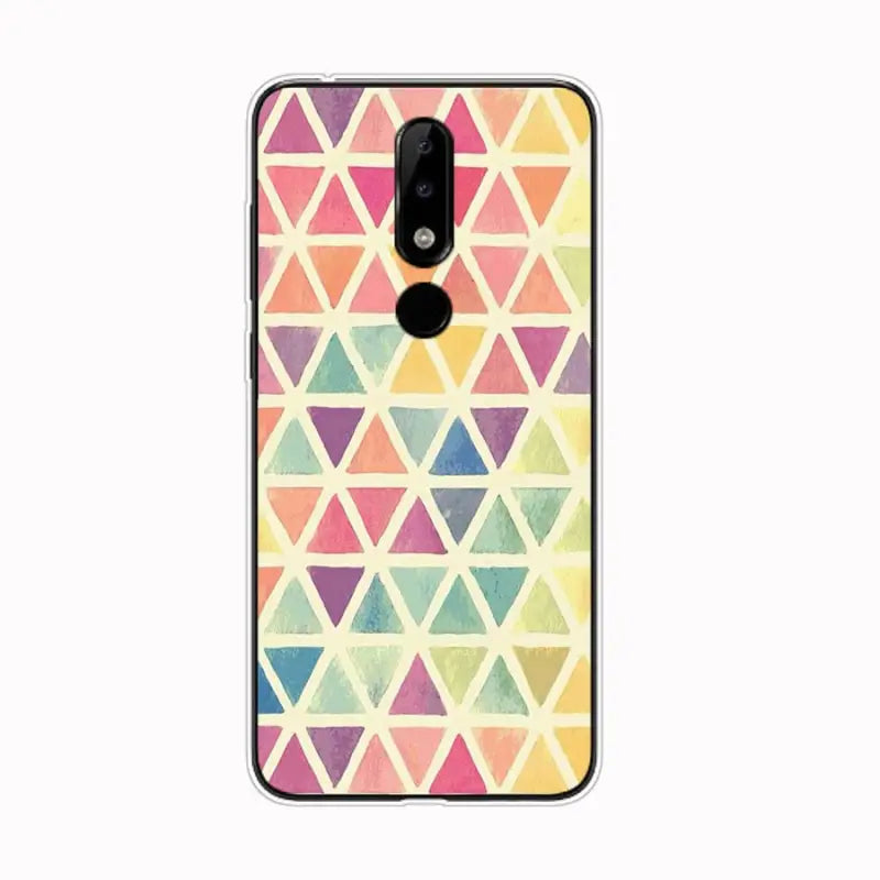 colorful triangles pattern case for motorola z3