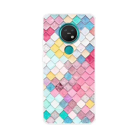 a colorful mosaic pattern on a white motorola moto g7