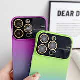 there are two different colors of phone cases with a camera lens