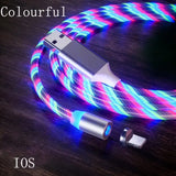 a usb cable with colorful lights on it