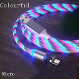 a usb cable with colorful lights on it