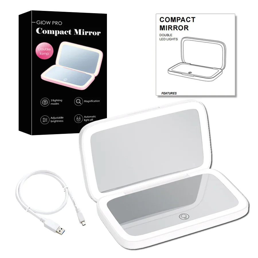 the compact mirror with usb cable