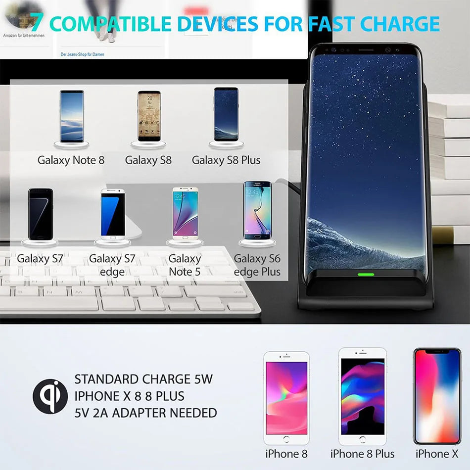 100W Magnetic Qi Wireless Fast Charging Stand - Power Delivery PD Phone Charger