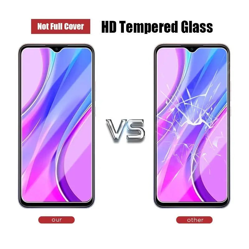 a comparison of the two smartphones with the same screen and the same glass