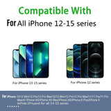 Compatibility chart showing iPhone models from series 12 to 15 that a product supports.