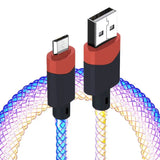 a computer cable with a red and blue wire