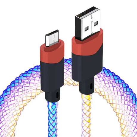 a computer cable with a red and blue wire