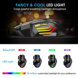 A computer mouse with a colorful light on it