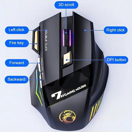 a computer mouse with a few different parts