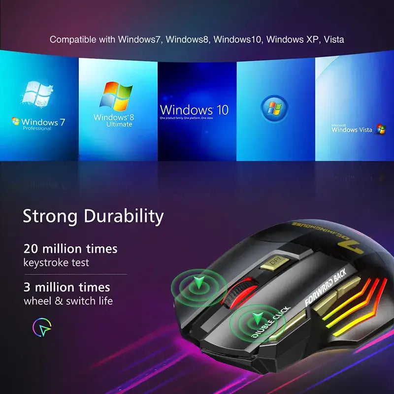 A computer mouse with windows 10 and windows 10