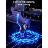 a car charger with a blue led