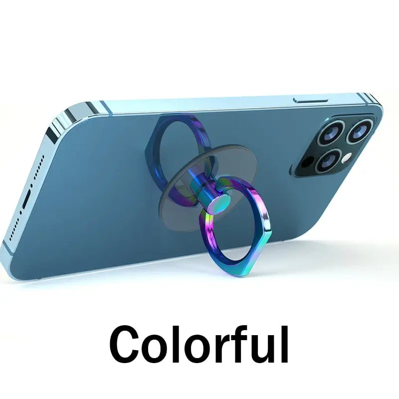 the colorful ring phone case is shown with the logo