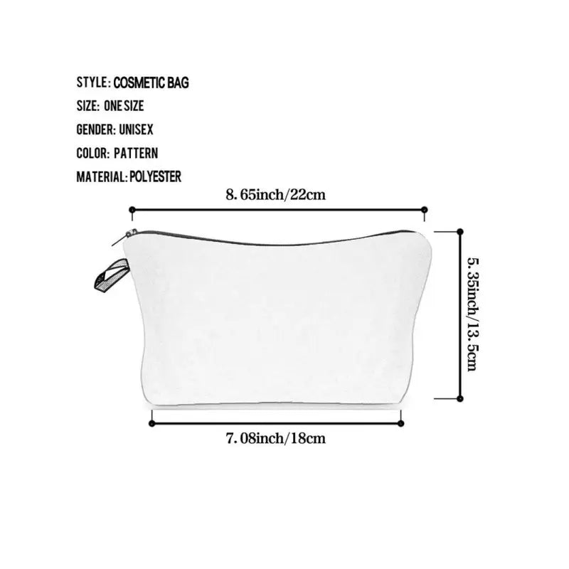 the dimensions of the white pouch bag