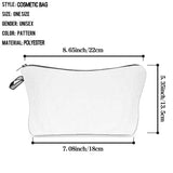 the dimensions of the white cosmetic bag