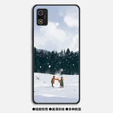 a couple in the snow iphone case