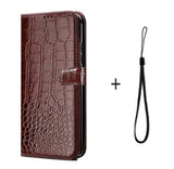 crocodile leather wallet case for iphone x