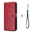 crocodile leather wallet case for iphone x