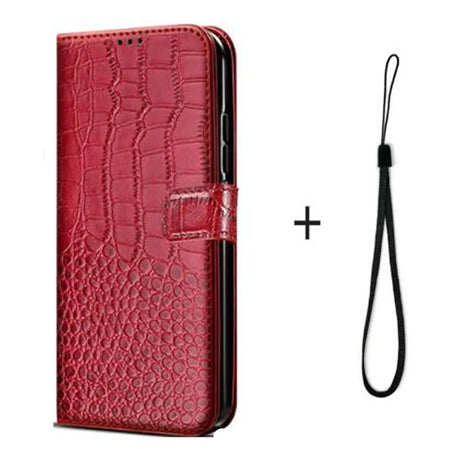 crocodile leather wallet case for iphone x