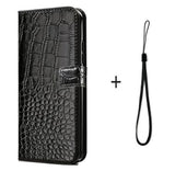 crocodile leather wallet case for iphone x