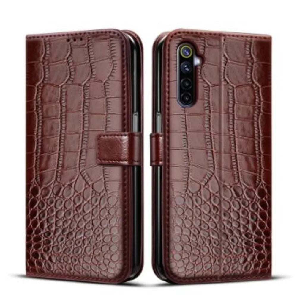 crocodile leather wallet case for iphone x